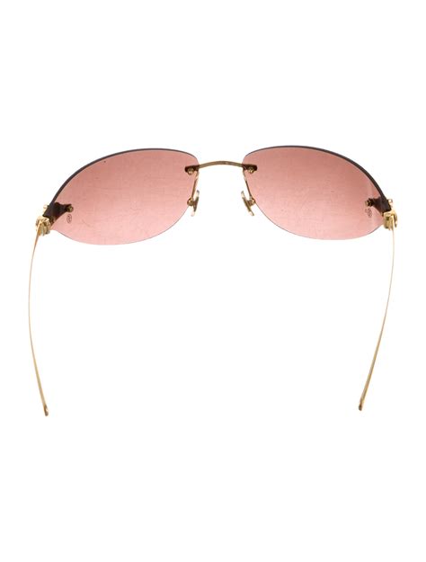 cartier panthere rimless sunglasses